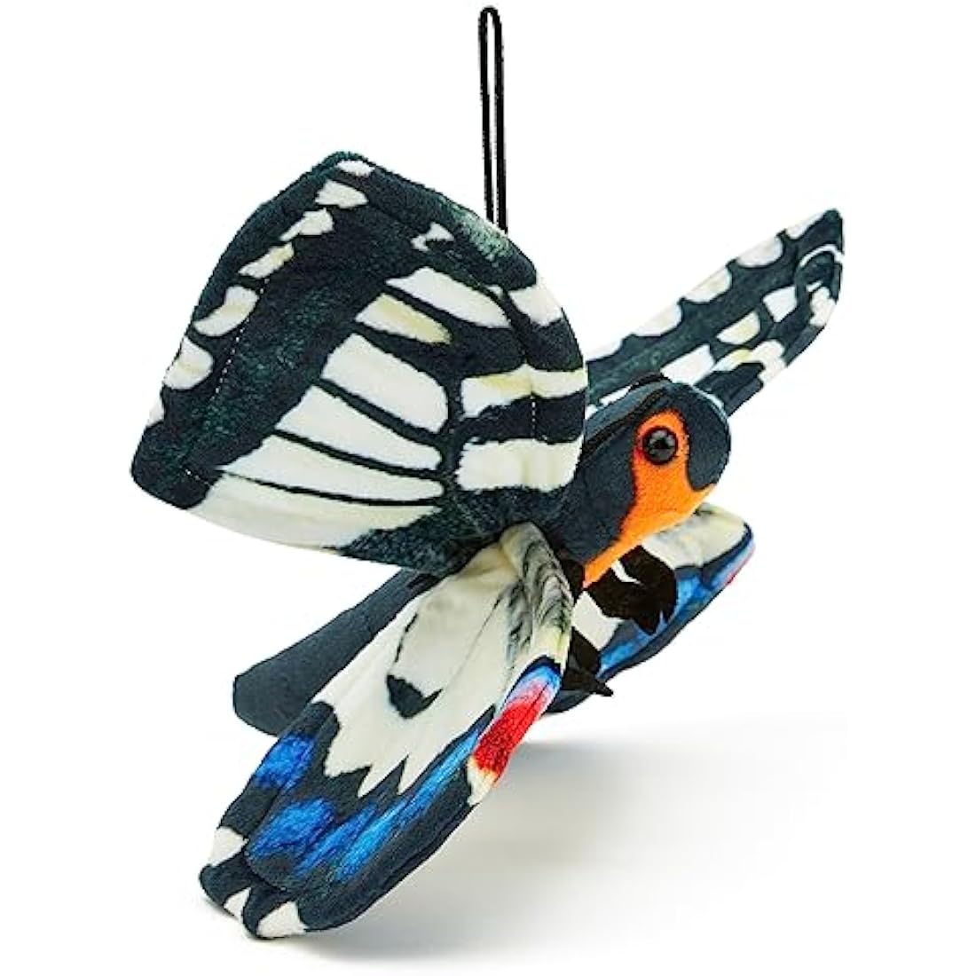 Zappi Co 100% Recycled Plush Swallowtail Butterfly Toy (28.5cm Width) Stuffed Soft Cuddly Eco Friendly animals Collection For New Born Child First kid