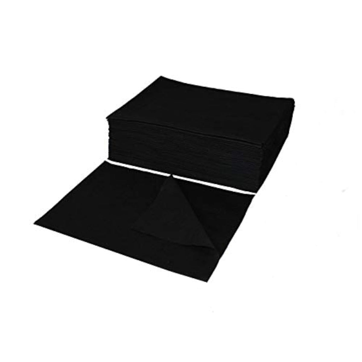 EKO Higiena 70×50 Black Disposable Hairdressing Towels – Perforated & Viscose Polyester Fabric – Face Cloths, Body Wipes, Makeup Pads – For Salon Use