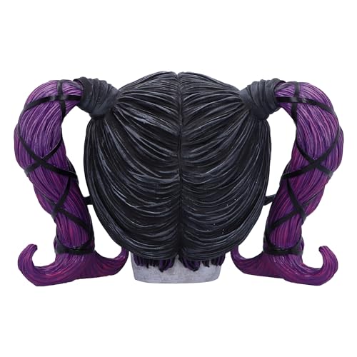 Nemesis Now Drop Dead Gorgeous Myths and Magic Figurine 20.5cm, Resin, Voodoo Doll Skull Ornament, Female Skull with Purple Hair and Glitter Eyes,