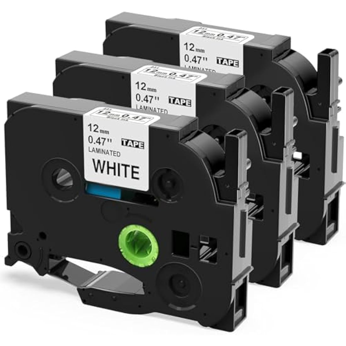 Upwinning Tze-231 Tz Tape 12 mm Compatible with Brother Label Tape 12mm for Brother Label Printer, Replace for P-Touch 12mm 0.47 Laminated for P Touch H110 E110 H100R H108 H101C H200 1000, 3-Pack
