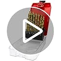 NORTOOLS Drill Bit Sets 25 PCS 1.0-13 x 0.5 mm Titanium Fully Ground DIN338 HSS Drill Bits for Drilling Woodworking Mild Steel