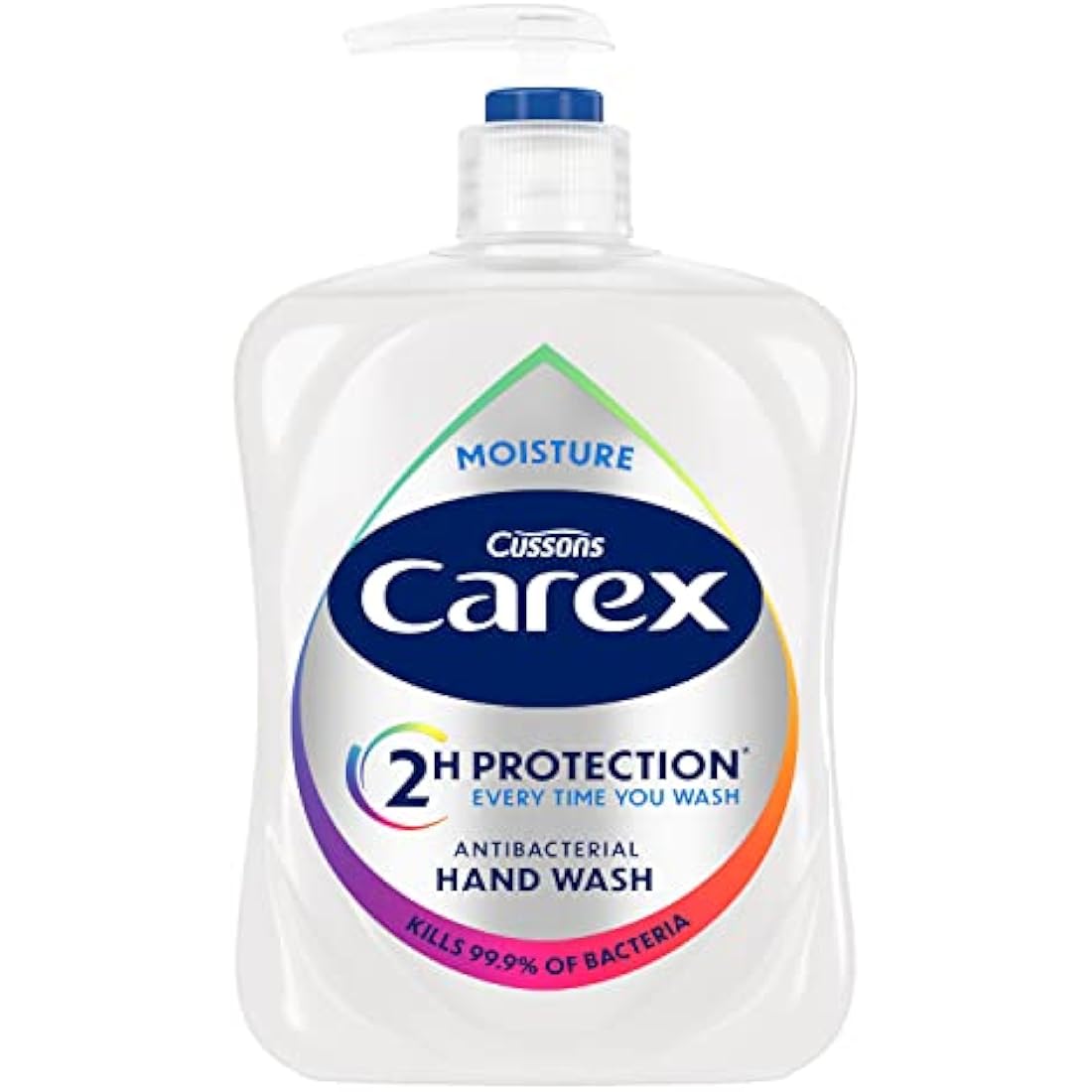 Carex 2 Hour Protection Antibacterial Moisture Hand Wash, Boosted Moisturising Action, Added Vitamin E for Soft Hands, Bulk Buy, Pack of 6 x 500 ml