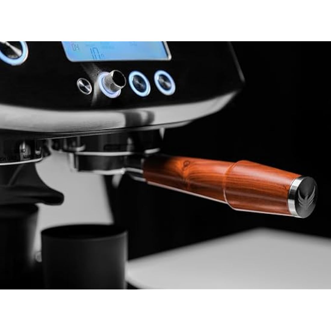 KNODOS 54mm Bottomless Portafilter Premium Rosewood Handle & Naked 18-21 Gram Filter Basket, Compatible with Sage Breville Barista Express, Pro, Touch, Bambino, Infuser, Duo Temp Pro