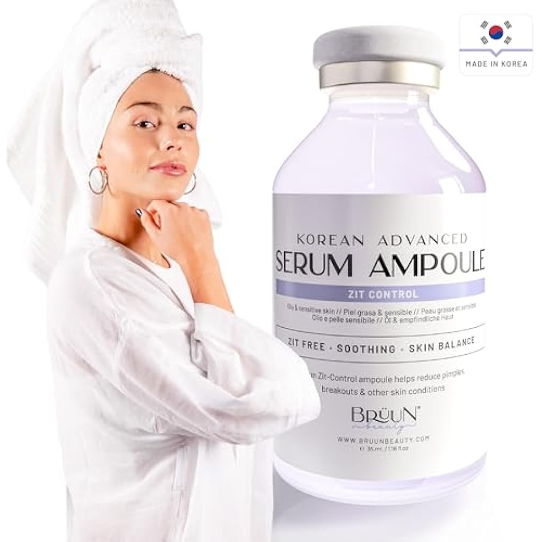 BRÜUN AC - Control Clear and Pure Vita Plus Ampoule - Refreshing and Vitalizing Skin Care Serum 1.18 fl.oz