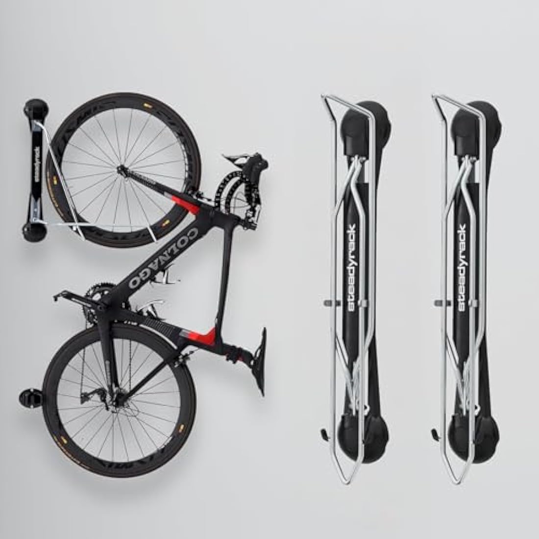 Steadyrack Bike Rack - Classic Vertical Wall Mount for Garage, Easy Lift Indoor Bike Storage Solution for Home, Bicycle Hangers for Garage Can Hold up to 77 lbs