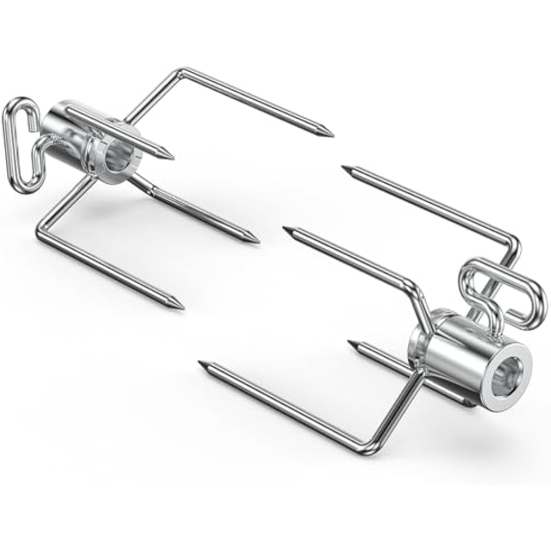 onlyfire 6002 Rotisserie Meat Forks for Grills Fits 12mm hexagon & 10mm and 8mm square rotisserie spit rods and round spit