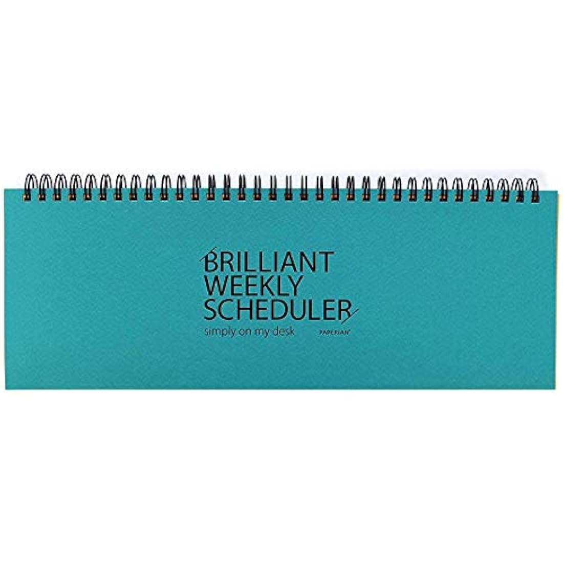 PAPERIAN Brilliant Weekly Scheduler - Wirebound Undated Weekly Planner Pad Scheduler (Blue)