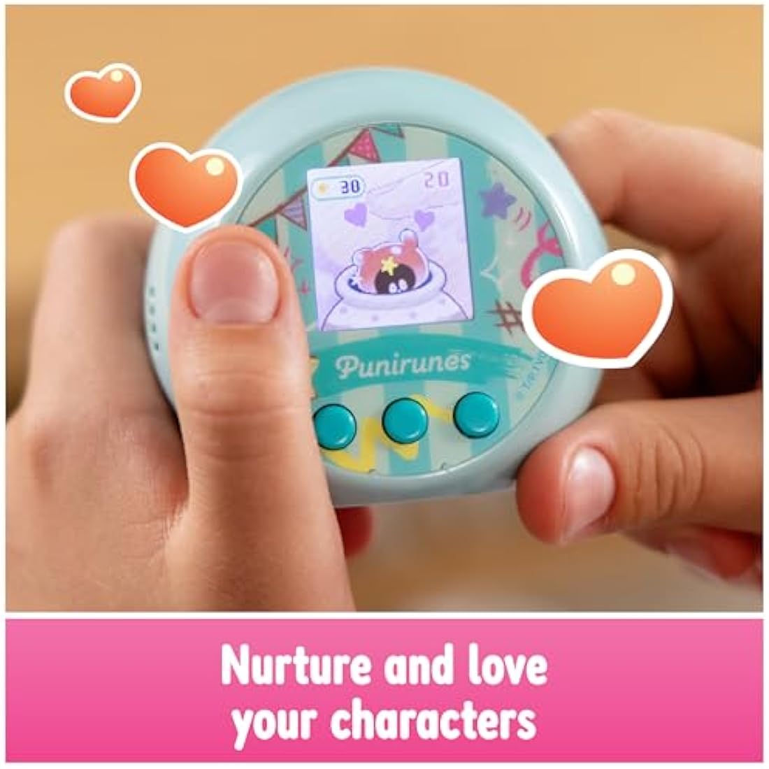 Punirunes, Interactive Digital Toy with 55 Squishy Characters Inside, Reacts to Touch, Full-Colour Display, Kids’ Toys for Girls & Boys Aged 5 and up