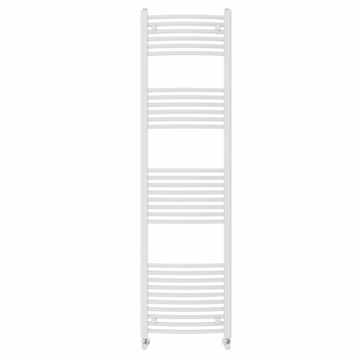 NRG White Heated Towel Rail Curved Designer Bathroom Radiator - 1800×500mm