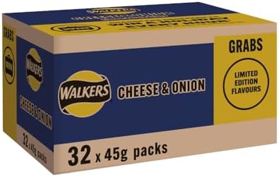 Walkers Cheese & Onion Crisps Grab Bag 45g