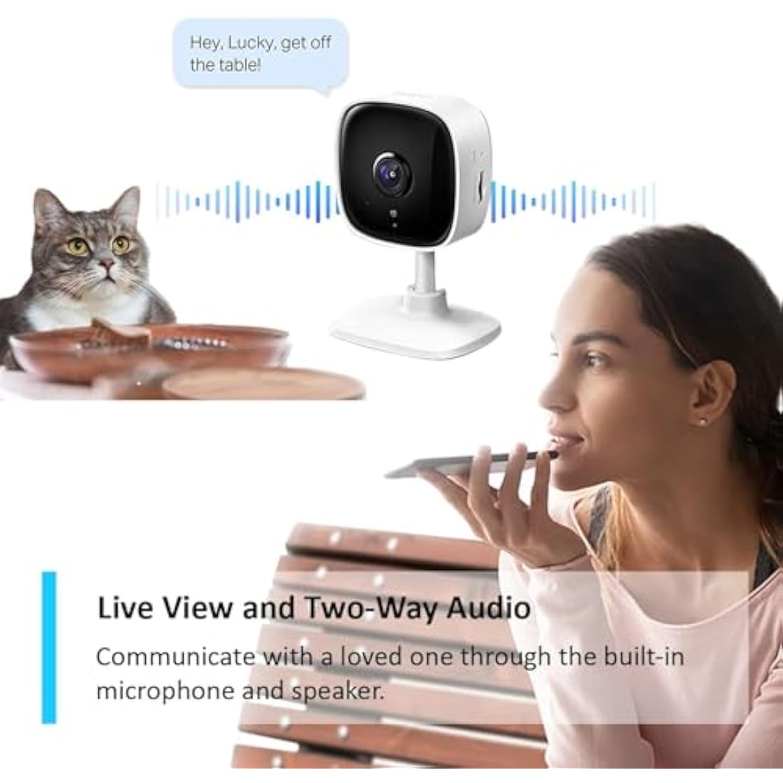 Tapo C110 2K 3MP Indoor Camera House Security, WiFi, No Monthly Fee, AI Detection, Dog Puppy, Baby Monitor, 2-way Talk, Advanced Night Vision, Works with Alexa & Google