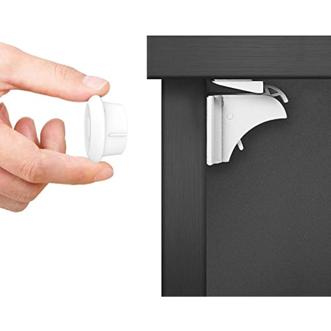 Dokon Child Safety Magnetic Cupboard Locks (10 + 2 Keys), No Tools Or Screws Needed, Baby for Cabinets and Drawers