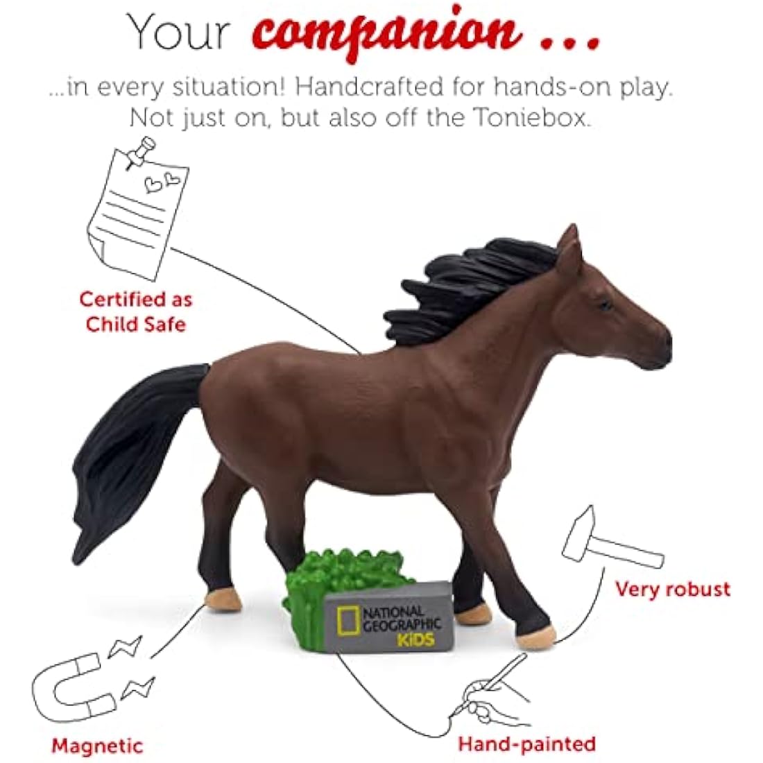 tonies National Geographic: Horse Audio Character - National Geogprahic Kids Audiobooks for Children
