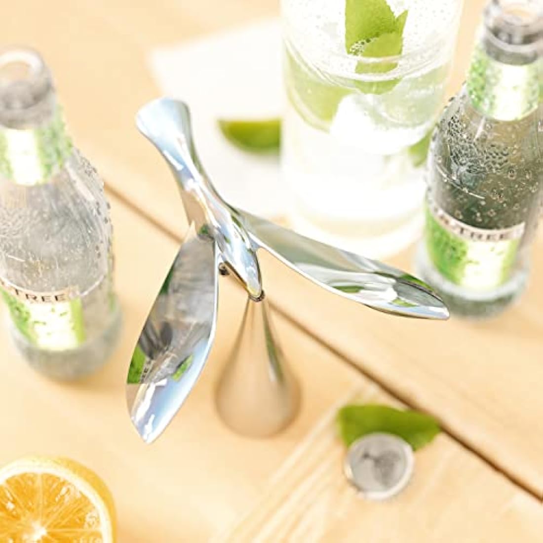 Umbra Tipsy Bottle Opener, Bottle Opener for Opening Bottle Caps, Sculptural Bar Accessory, 1013387-158