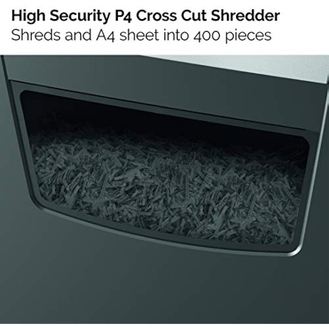 Rexel Momentum X410 Cross Cut Paper Shredder, Shreds 11-10 Sheets (70-80 gsm), 23 Litre Bin, Black, 2104571