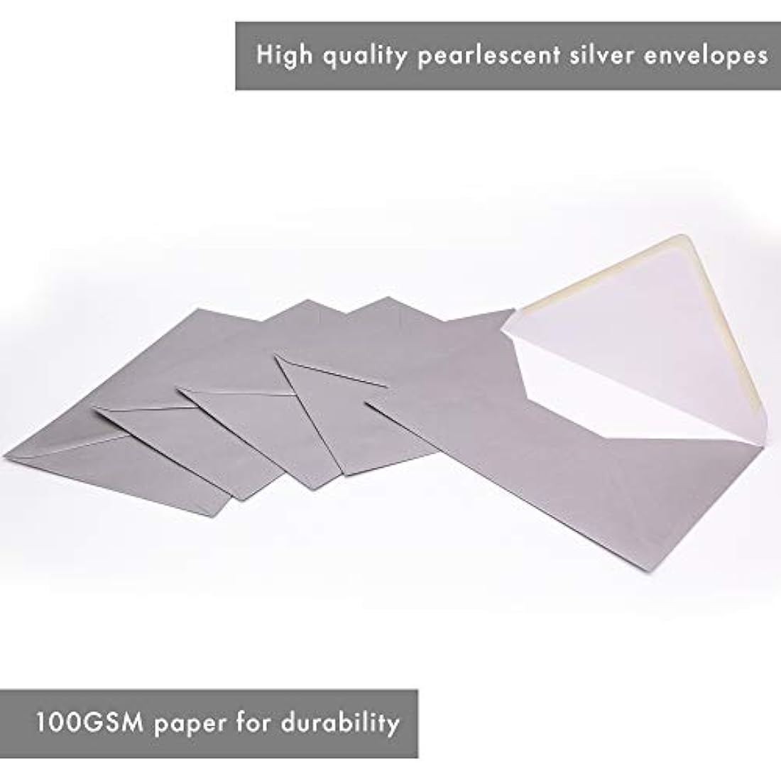 Pukka Pad, Pukka Post & Packaging Gummed Envelopes - Pack of 25, Ready-to-Seal, Durable 100GSM Postal Envelopes for Letters, Invitations, and Other Mail - 229 x 162 mm, Size C5, Silver