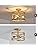 WUZUPS Chandelier 3-Light Vintage Farmhouse Industrial Semi-Flush Mount Ceiling Light Modern Lighting Fixture for Foyer Bedroom Hallway Storage Room Kitchen Bathroom, H 30 x W 24, E27 Base, Gold