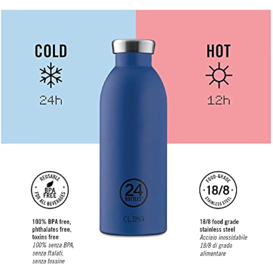 24BOTTLES - Clima Bottle 0,85 L - Steel (24B430)
