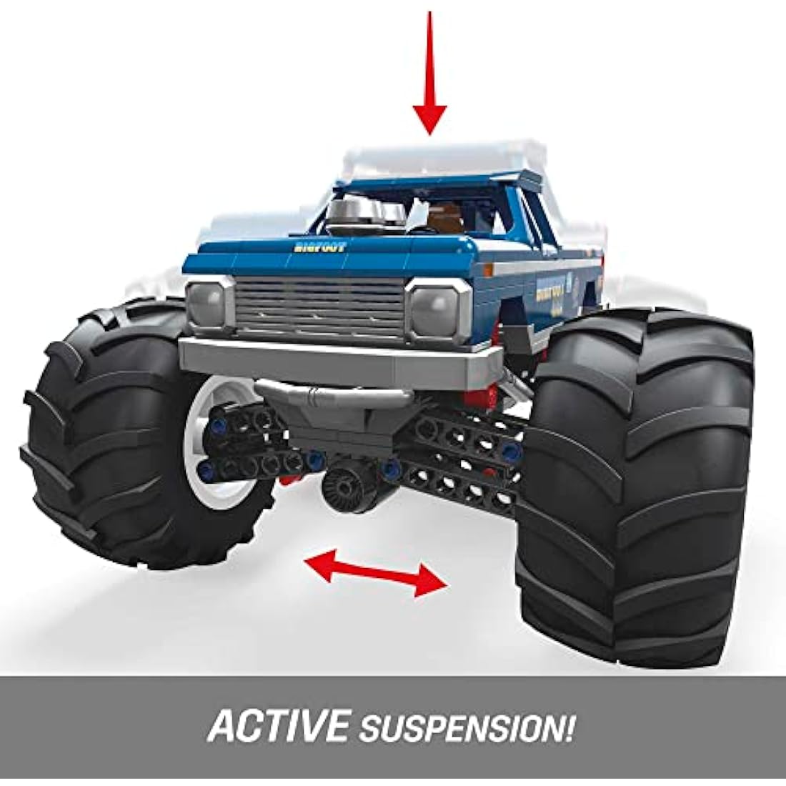 MEGA Hot Wheels Collectible Monster Truck Building Toy for Adults 1:18 Scale Bigfoot with Deluxe Features, for Fans and Collectors, HHD20