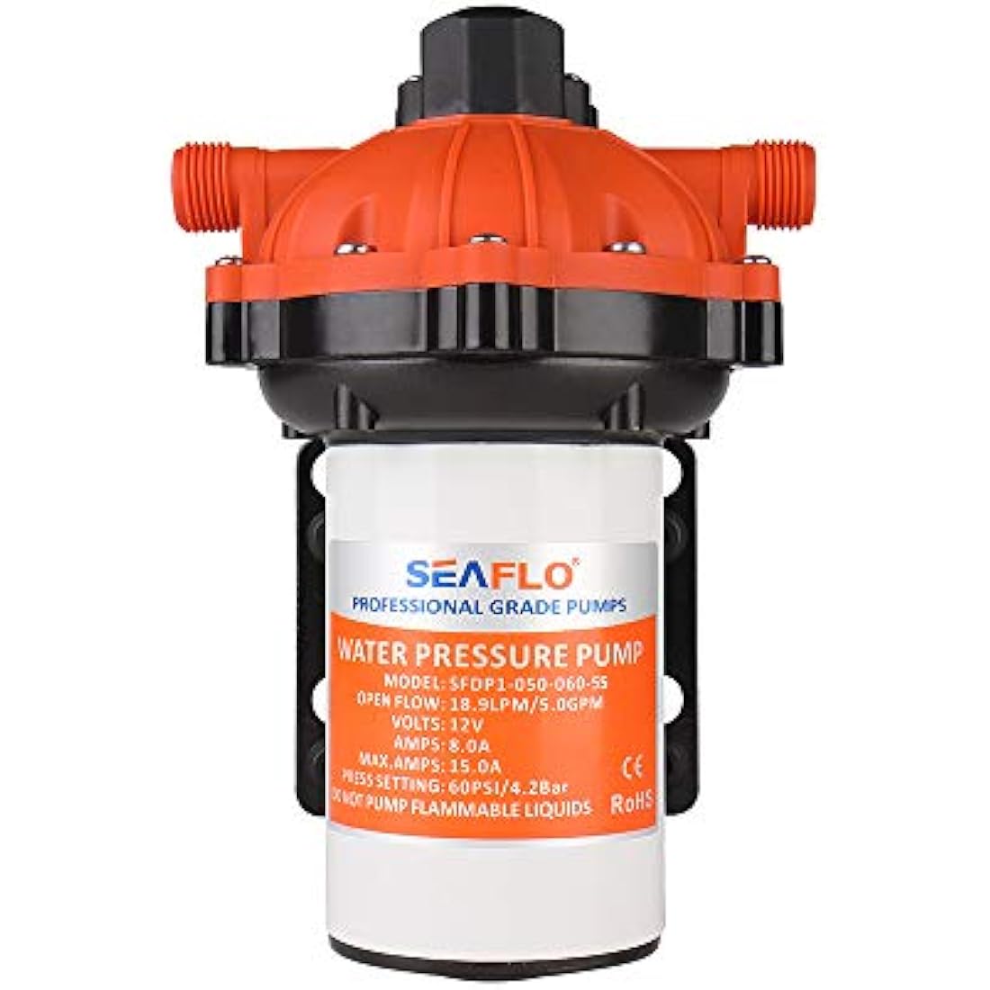 Seaflo 55-Series Diaphragm Pump - 12V DC, 5.5 GPM, 60 PSI with HEAVY DUTY PRESSURE SWITCH