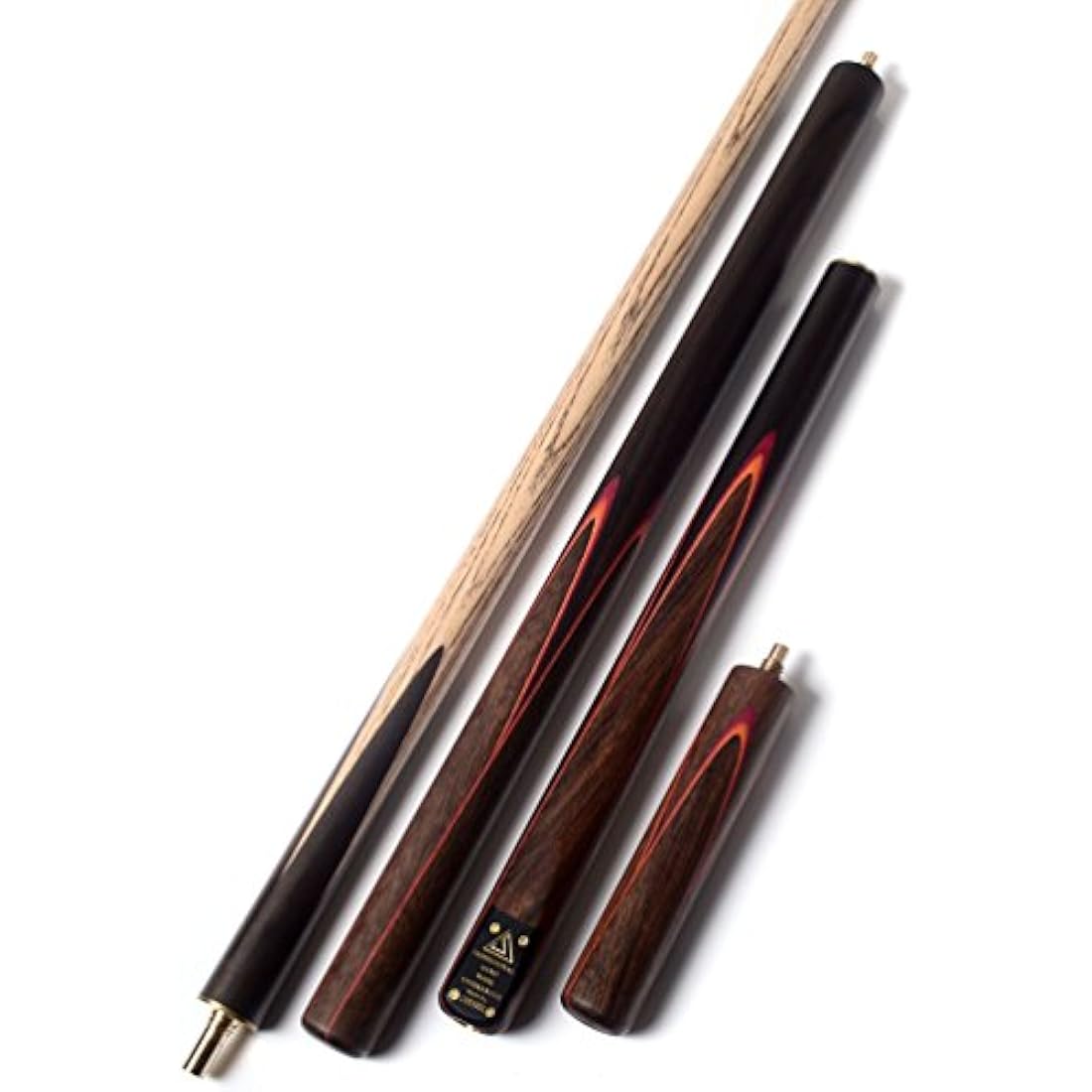 CUESOUL 57" 3/4 Joint Snooker Billiard Pool Cue Handcrafted Rosewood Butt Includes 50cm Rosewood/Telescopic Aluminium Extension with 6" Mini Butt, MDF Protective Case, 9.5mm Tip Snooker Cue Set
