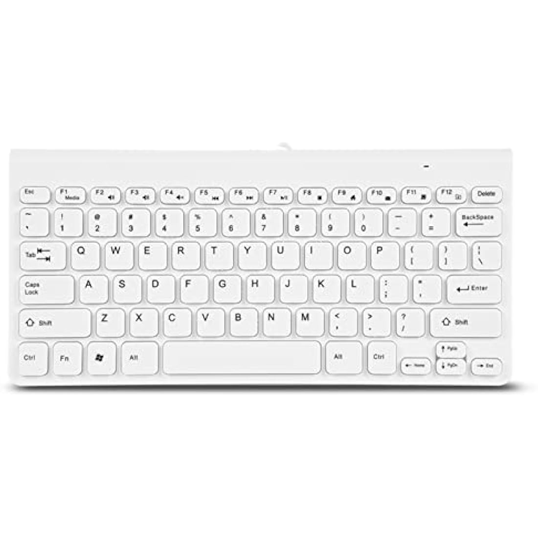 Richer-R Wired Keyboard and Mouse Set,Portable and Lightweight Ultra-Thin USB Wired Keyboard Optical Mouse Mice Set Combo for PC Laptop(White)