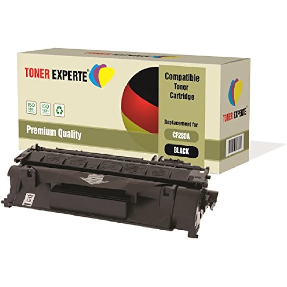 TONER EXPERTE® Compatible CF280A Toner Cartridge Replacement for LaserJet Pro 400 M401dn M401dw M401n M401a M401d M401dne MFP M425dn MFP M425dw (2700 Pages)
