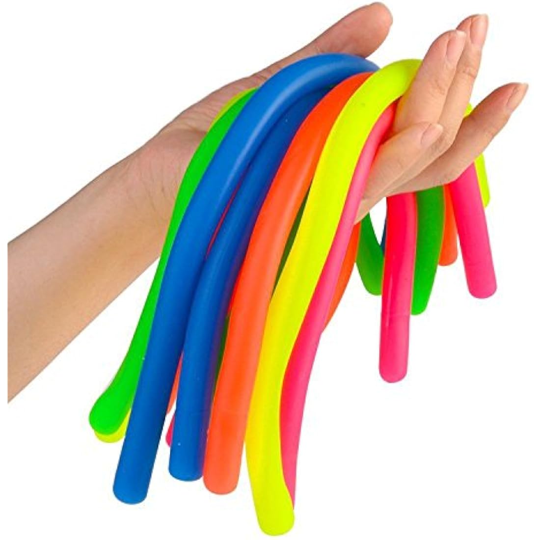 Colorful Sensory Fidget Stretch Toys Helps Reduce Fidgeting Due to Stress and Anxiety for ADD, ADHD, Autism (12 Pack)