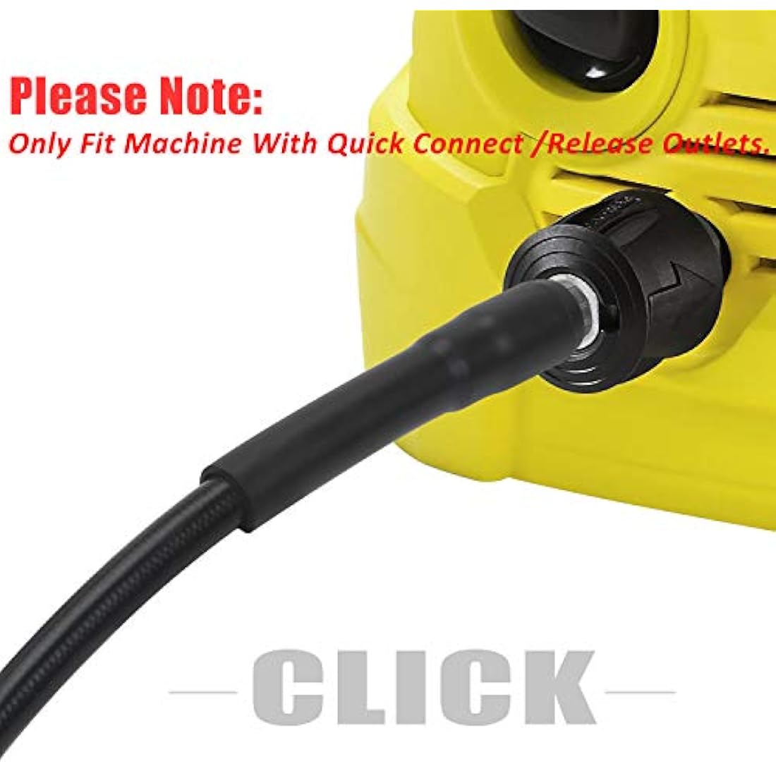 STYDDI 15M/49Ft High Pressure Washer Replacement Hose Extension for Karcher K Series Pressure Washers K2, K3, K4, K5, K7, Click Type Plug Quick Connector
