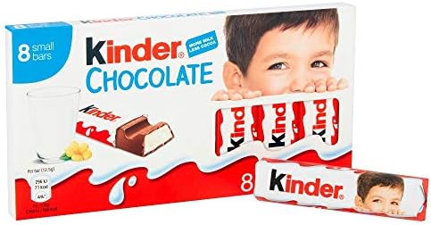 Kinder Chocolate Small Bars, Bulk Chocolate Gift Box, Fine Milk Chocolate Bar with a Milky Filling, Pack of 10 x 100g
