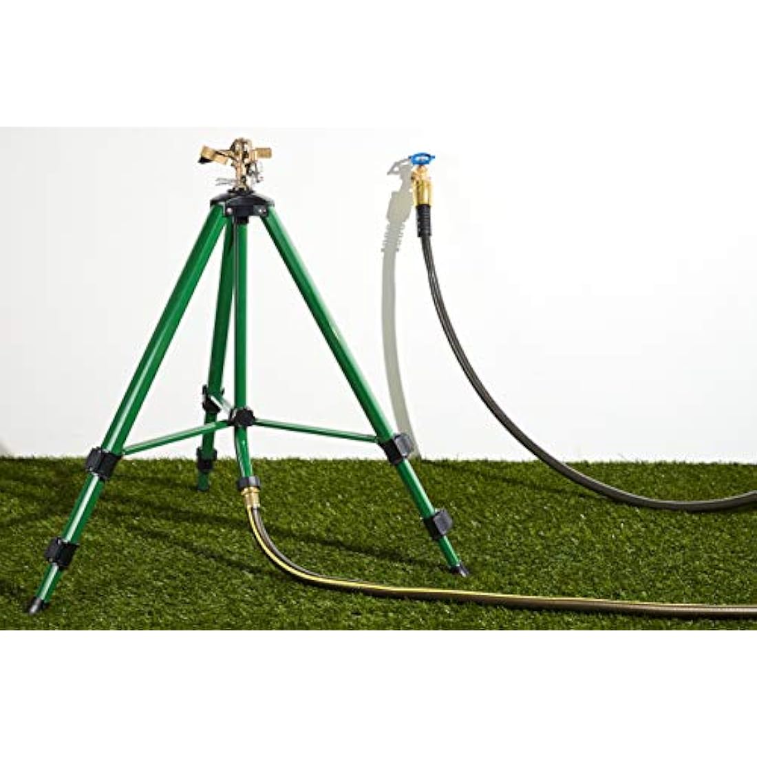 Orbit 58308Z Tripod Lawn Brass Impact Sprinkler - 360 Degree Rotating Sprinkler