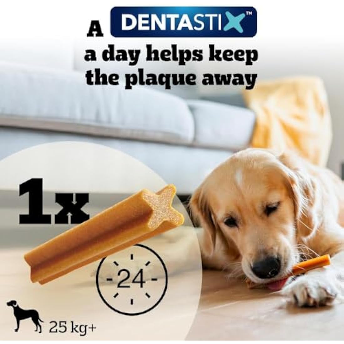 PEDIGREE DENTASTIX - Dental Dog Chews - Adult Large Dogs 25kg+ - 4 x 28 Sticks - Megapack of Dog Dental Sticks