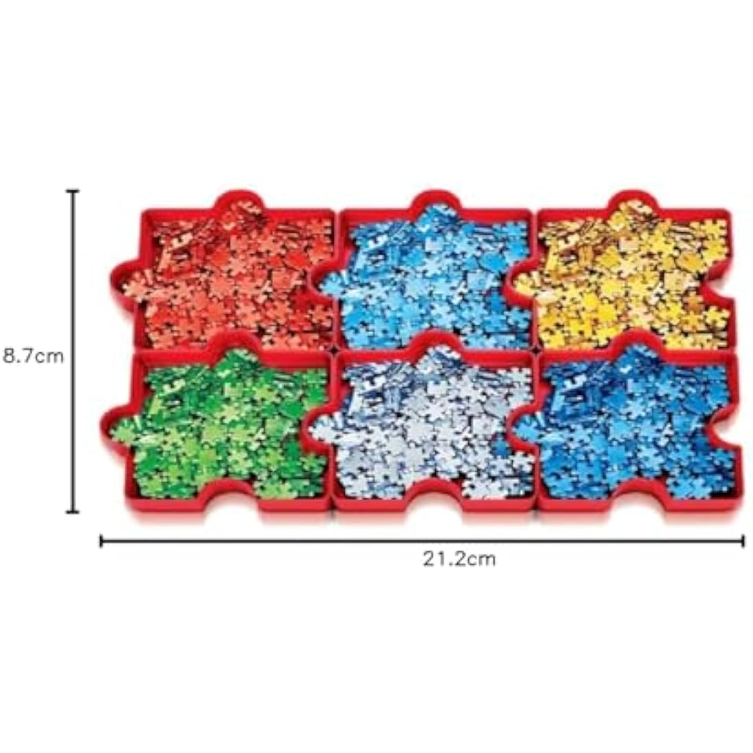 Clementoni- Puzzle Sorter: 6 Trays for Easy Jigsaw Puzzle Sorting Up to 1000 Pieces (10+ Months)