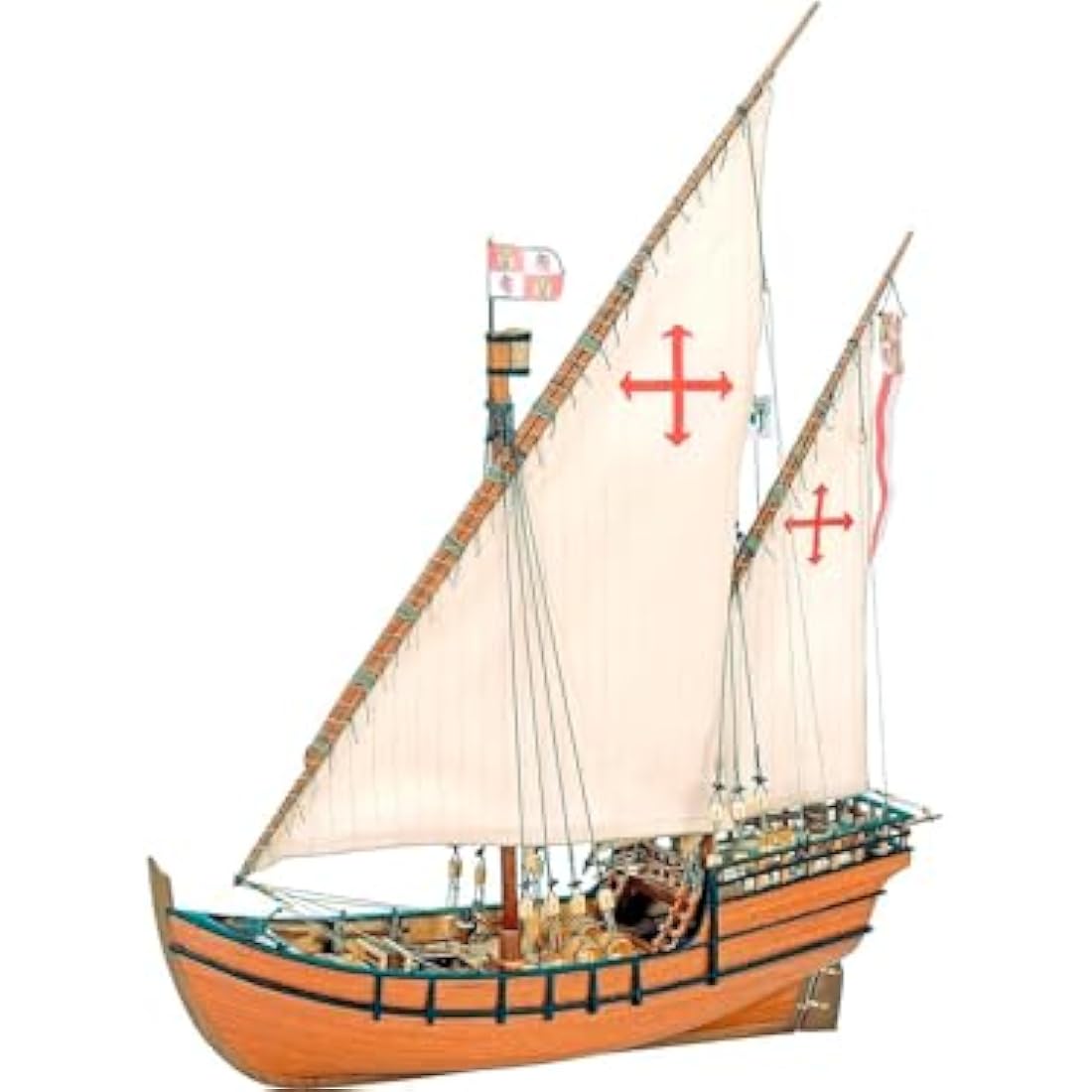 Artesania Latina – Wooden Ship Model Kit – Spaniard Caravel from The Discovery of America, La Niña – Model 22410, 1:65 Scale – Models to Assemble – Intermediate Level