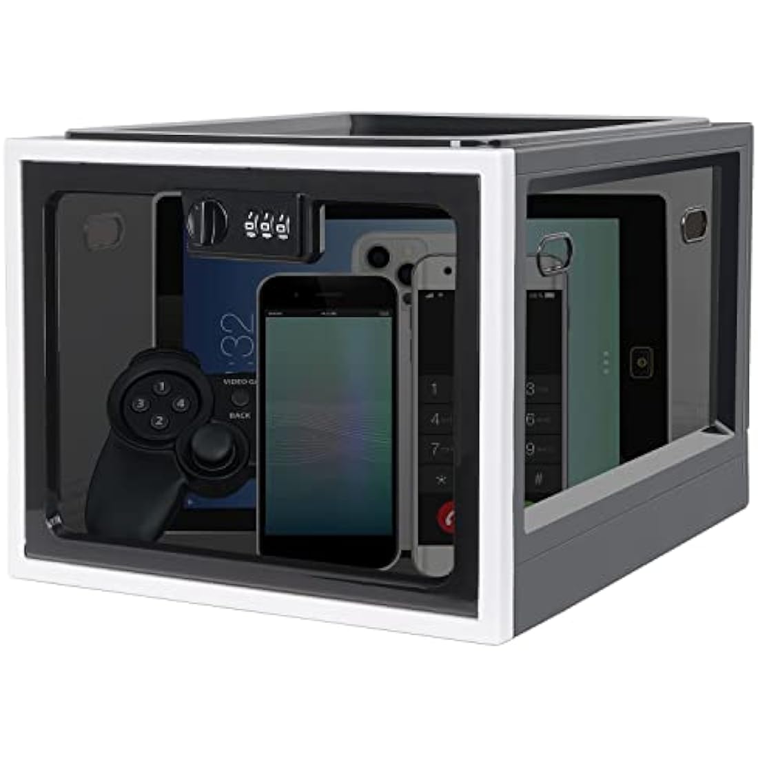 Lalifebuss Medicine Lock Box, Medication Lockable Container for Refrigerator Food Safe Locking LockerTablet Phone for Kitchen Home School and Office Safety
