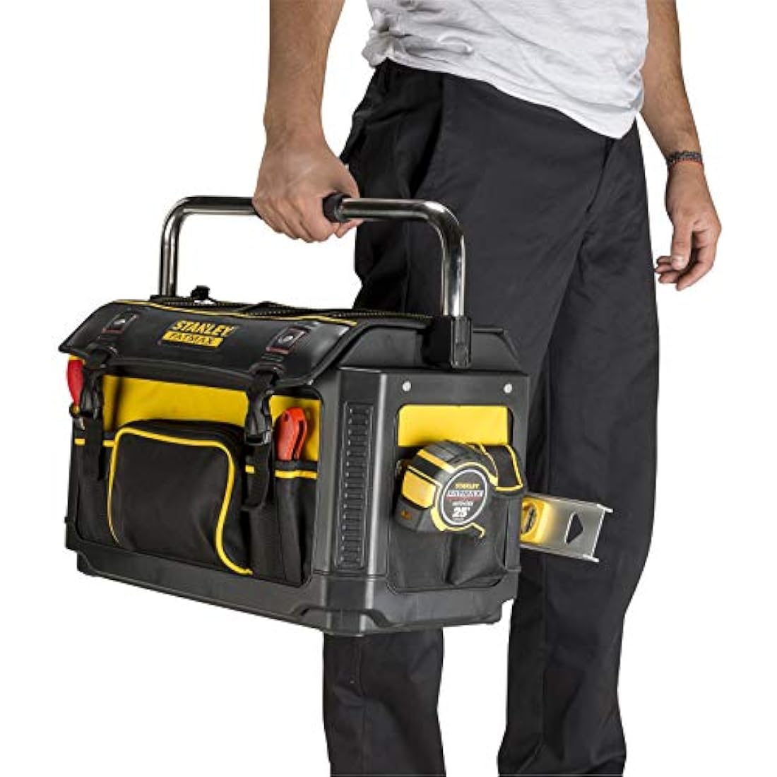 STANLEY Denier Tool Bag Tote, Multi-Pockets Storage Organiser for Tools and Small Parts, 20 inch, 1-79-213