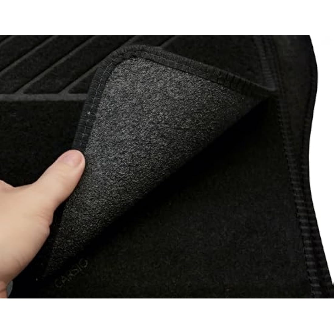 Carsio Carpet Boot Liner Mat For Volvo XC60 2008 to 2017 Tailored Fit Floor Mat Set Complete Accessory Black Custom Fitted - All Weather, Anti-Slip Backing & Black Trim
