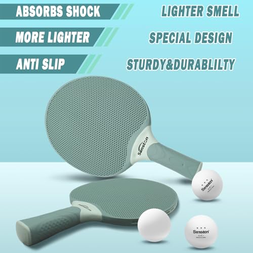 Senston Table Tennis Rackets Set,Professional Ping Pong Paddle Set for 4 Players, Composite Rubber Ping Pong Paddle, Indoor or outdoor games.