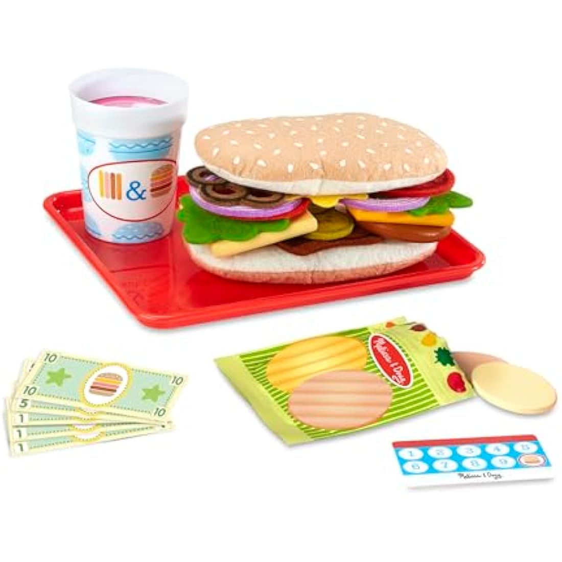 Melissa & Doug Slice & Stack Wooden Sandwich Counter | Pretend Play | Play Food | Wooden Toy | 3+ | Gift for Boy or Girl - FSC Certified