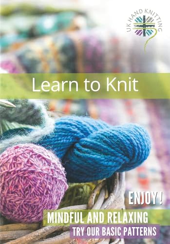 UKHKA Learn to Knit Booklet Basic Pattern Guide Book