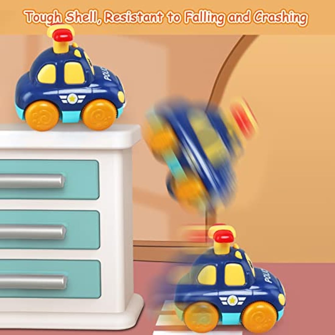 LEADSTAR Baby Toy Cars,Cartoon Wind up Cars for 1 Year Old Boy Gifts Press and Go Toddler Toy for Toddlers 1-3 Baby Toys 12-18 Months Gifts for 1 2 3 Year Old Boys Girls