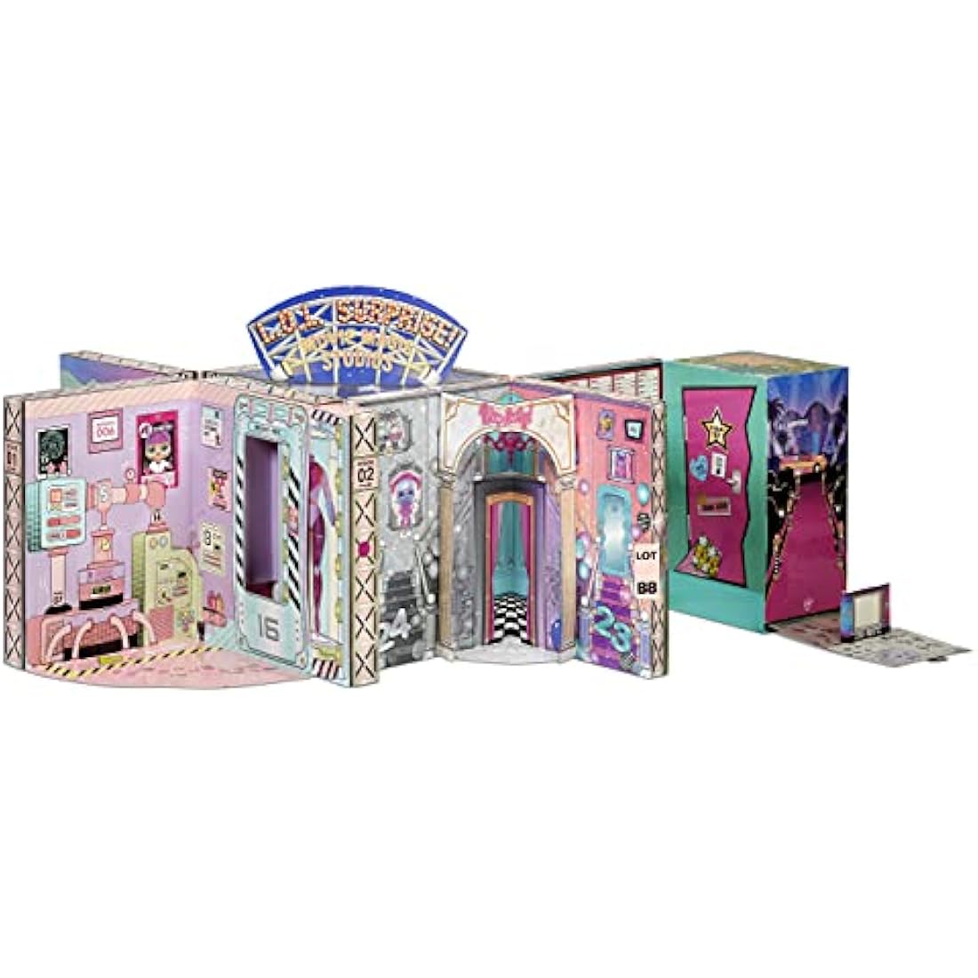 L.O.L. Surprise! 576532EUC LOL OMG Magic Studios-70+ Surprises, 12 2 Fashion Dolls, Studio Stages, Green Screen, Phone Tripod, Movie Theater/Set Packaging, Accessories-for Children Ages 4+