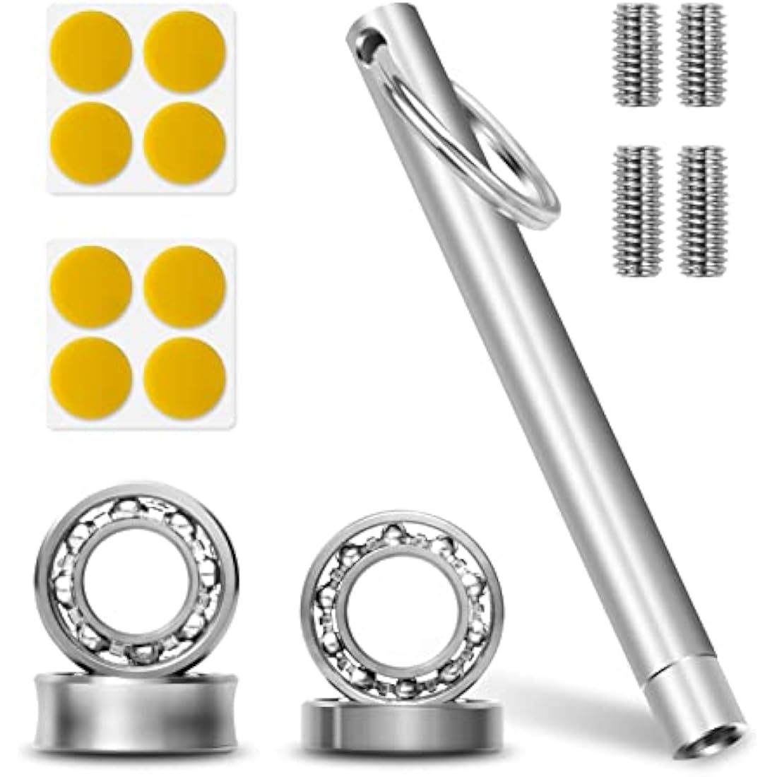 YOSTAR Yoyo Bearing Kit, Suitable for Crystal Yoyo K2 to Replace 2 Modes, with 2 Responsive Yoyo Bearing + 2 Unresponsive Yoyo Bearing + 2 8mm Axle + 2 10mm Axle + 8 Responsive Pad + Bearing Remover
