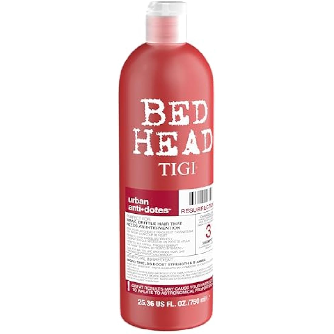 Bed Head by TIGI - Urban Antidotes Resurrection Shampoo - Ideal for Damaged Hair - 750 ml