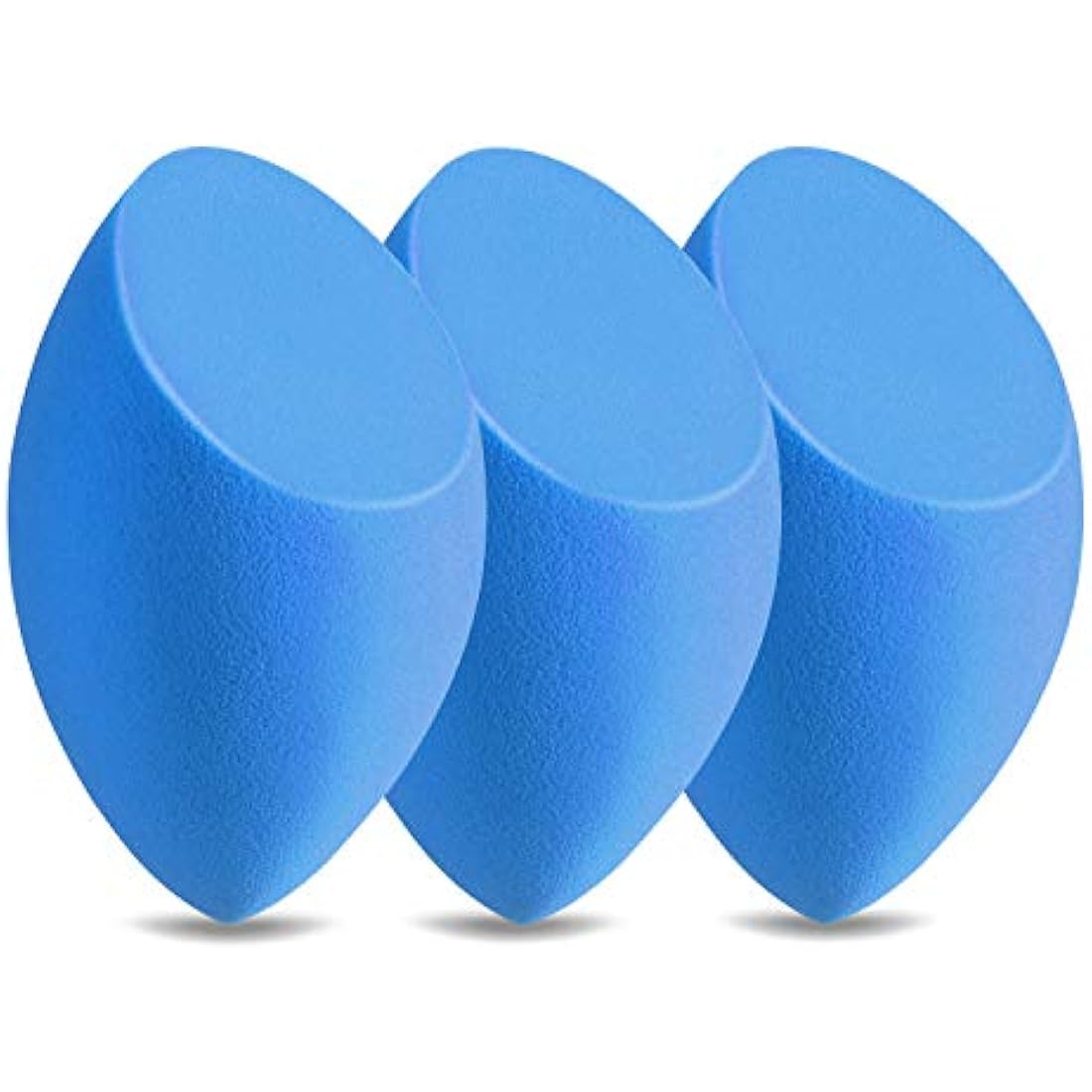Larbois 3-Pack Blender Beauty Foundation Blending Sponge, Professional Beauty Makeup Set, Blue Multi-color Synthetic Drop Shapes for Dry & Wet Use