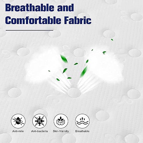 Good Nite Single Mattress Pocket Spring with Memory Foam Medium Firm Mattress Breathable Fabric Fire Resistant 8in Deep Single 90x190x20cm