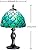 MIAOKE Stained Style Table Lamp, Vintage Table Lamp, Handcraft, Stained Glass Lampshade, Table Lamps for Bedroom, Bedroom, Study, Office (Green Pearl)