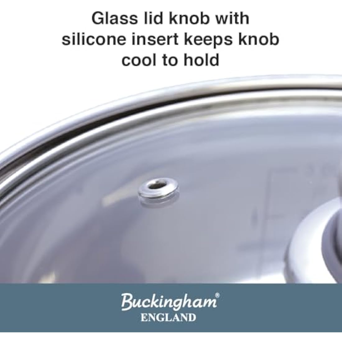 Buckingham Deep Saucepan with Tempered Glass Lid Premium Stainless Steel Cooking Pot Suitable all Heat Source Including Induction 16 Cm 2 Litres by Buckingham