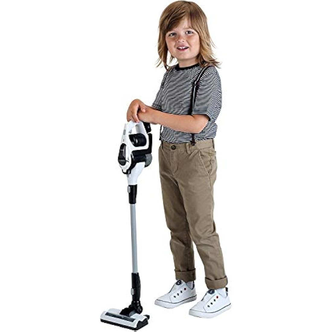Theo Klein 6812 Bosch Unlimited Vacuum Cleaner I Battery-Powered Vacuum Cleaner with Suction and Sound Function I Dimensions: 16 cm x 16 cm x 80 cm I Toy for Children Aged 3 Years and Up