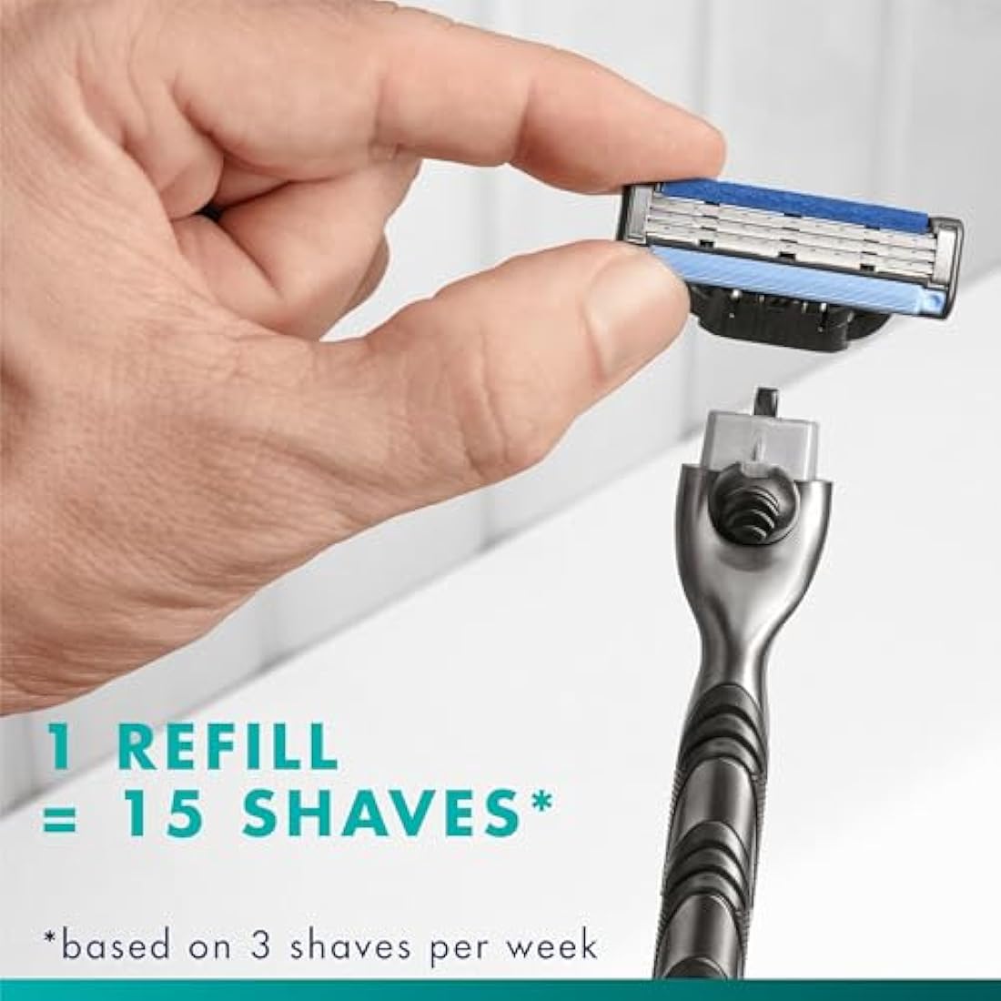 Gillette Mach3 Razor Blades Men, 12 Razor Blade Refills, Compatible with Gillette Mach3 Razors for Men